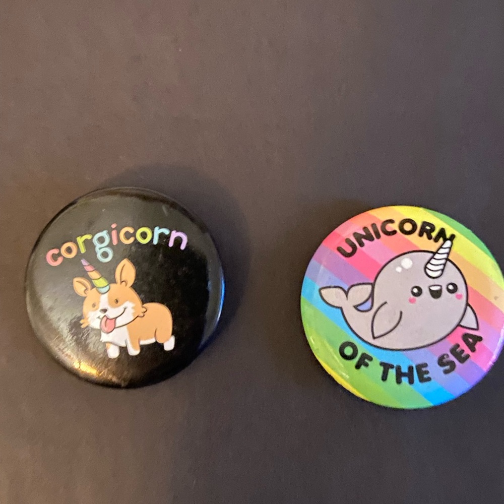 “Unicorn” Button Pin 2 Pack